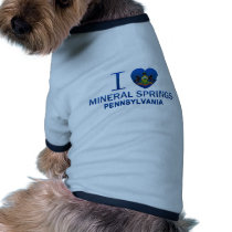 I Love Mineral Springs, PA Dog T Shirt