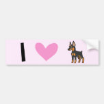 I Love Miniature Pinschers / Manchester Terriers Bumper Sticker