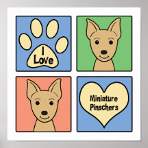 I Love Miniature Pinschers Print