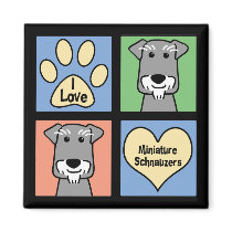 I Love Miniature Schnauzers magnets