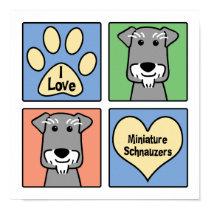 I Love Miniature Schnauzers posters