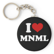 I Love Minimal Key Chain
