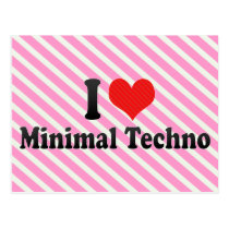 I Love Minimal Techno postcards