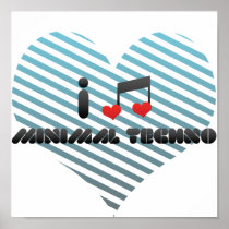 I Love Minimal Techno Print
