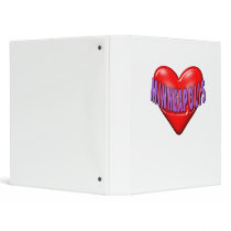 I Love Minneapolis Vinyl Binder