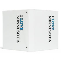 I Love Minnesota Design Vinyl Binder