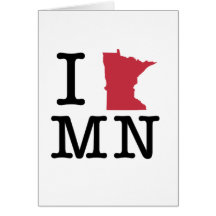 I Love Minnesota Greeting Card
