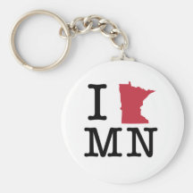 I Love Minnesota Keychain