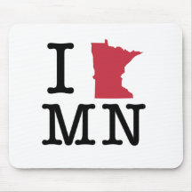 I Love Minnesota Mousepad