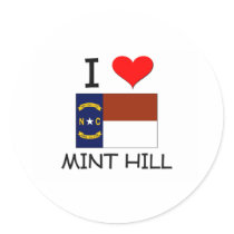 I Love Mint Hill North Carolina Stickers