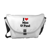 I LOVE MITT AND PAUL.png Courier Bags