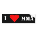 i love mma bumper sticker bumper stickers