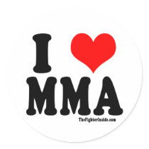 I Love MMA stickers by tshirtinsanity I Love MMA stickers