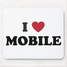 I Love Mobile Alabama Mouse Pads