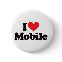 I Love Mobile Pinback Button