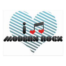 I Love Modern Rock Post Card