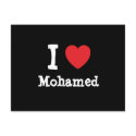 I love Mohamed heart custom personalized postcards by funnycustomtshirts I love Mohamed heart custom personalized postcards