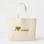 I LOVE MOLAS wIth GREEN HEART Bag