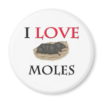 I Love Moles magnets