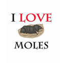 I Love Moles t-shirts