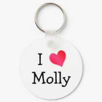 I Love Molly keychains