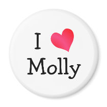 I Love Molly magnets