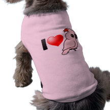 I Love Moluccan Cockatoos Dog Clothes