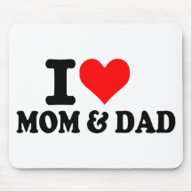 I love mom and dad mouse pad