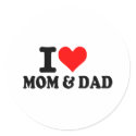 I love mom and dad stickers