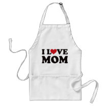 I Love Mom aprons
