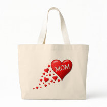 I Love Mom Tote Bags
