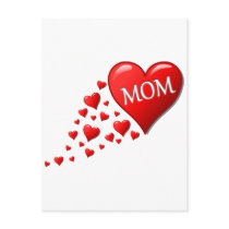 I Love Mom Postcard