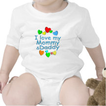 I Love Mommy & Daddy Bodysuits