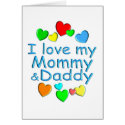 I Love Mommy & Daddy cards