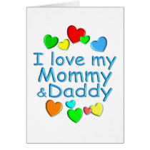 I Love Mommy & Daddy cards