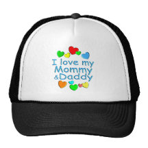 I Love Mommy & Daddy Mesh Hat