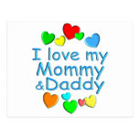 I Love Mommy & Daddy Post Card