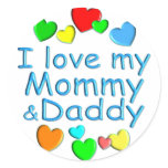 I Love Mommy & Daddy stickers