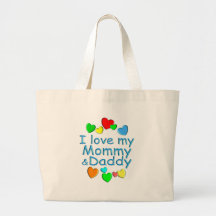 I Love Mommy & Daddy Tote Bag