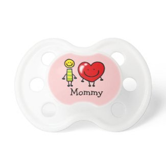 i love mommy (pink) baby pacifiers