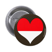 I Love Monaco Pinback Buttons