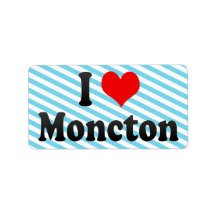 I Love Moncton, Canada Address Label