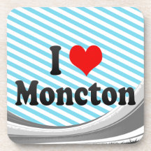 I Love Moncton, Canada Beverage Coaster