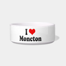 I Love Moncton, Canada Cat Water Bowl
