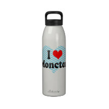 I Love Moncton, Canada Drinking Bottle