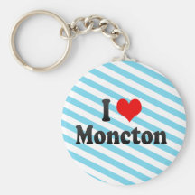 I Love Moncton, Canada Keychains