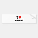 I Love Monday Bumper Stickers