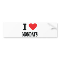 I love mondays icon bumper stickers