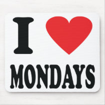 I love mondays icon mousepads