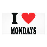 I love mondays icon photo greeting card